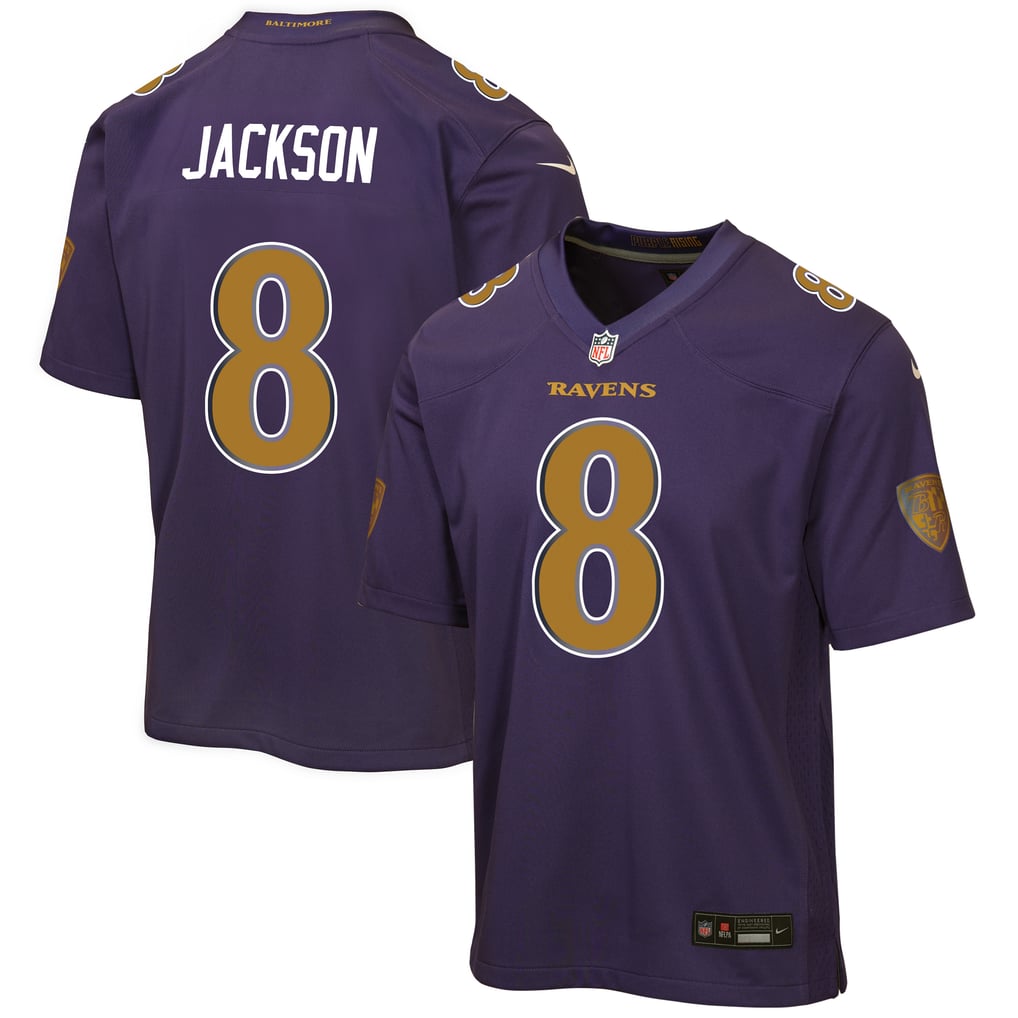 Youth Baltimore Ravens Lamar Jackson Purple Alternate 2 Game Jersey