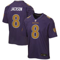 Youth Baltimore Ravens Lamar Jackson Purple Alternate 2 Game Jersey