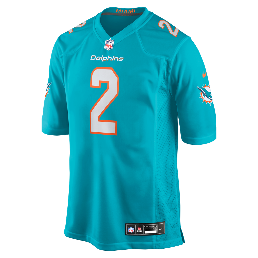 Youth Miami Dolphins Malik Willis Teal Game Jersey