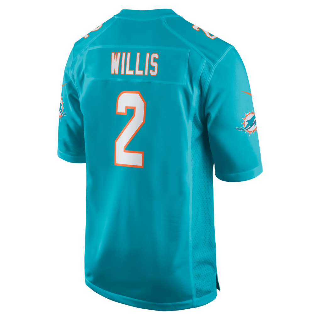 Youth Miami Dolphins Malik Willis Teal Game Jersey