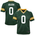 Youth Green Bay Packers Matthew Golden Green Team Game Jersey