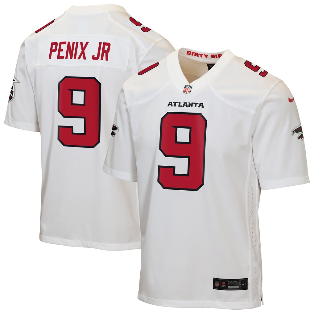 Youth Atlanta Falcons Michael Penix Jr. White Game Jersey
