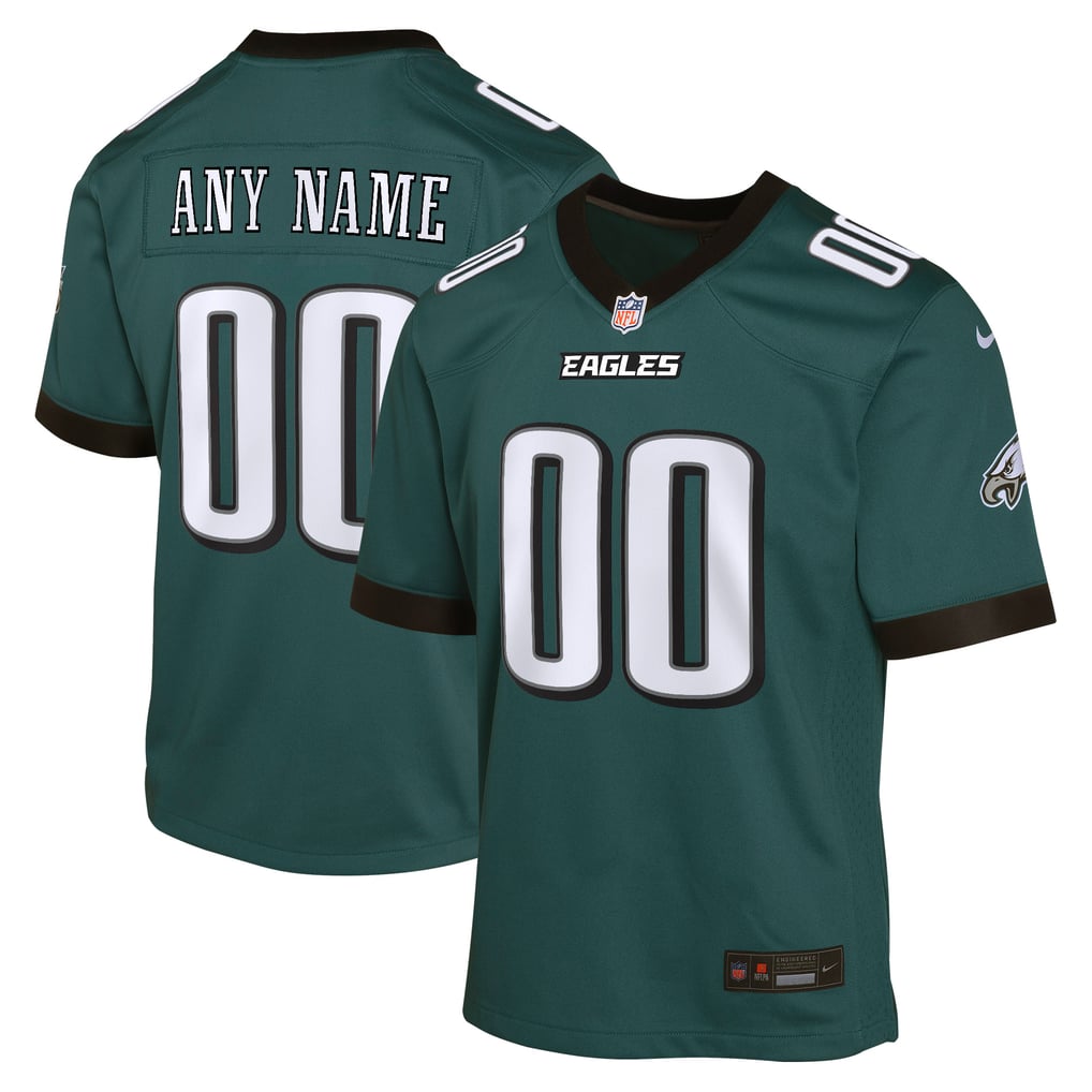 Youth Philadelphia Eagles Midnight Green Team Custom Game Jersey