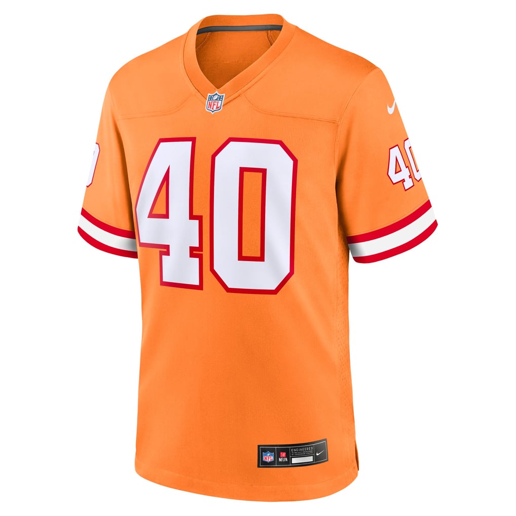 Youth Tampa Bay Buccaneers Mike Alstott Orange Retired Player Game Jersey