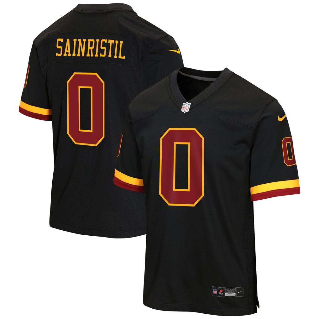 Youth Washington Commanders Mike Sainristil Black Hail Raiser Alternate Game Jersey