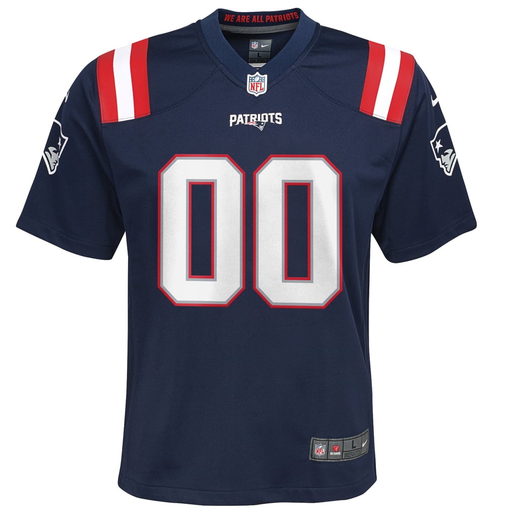Youth New England Patriots Navy Custom Game Jersey