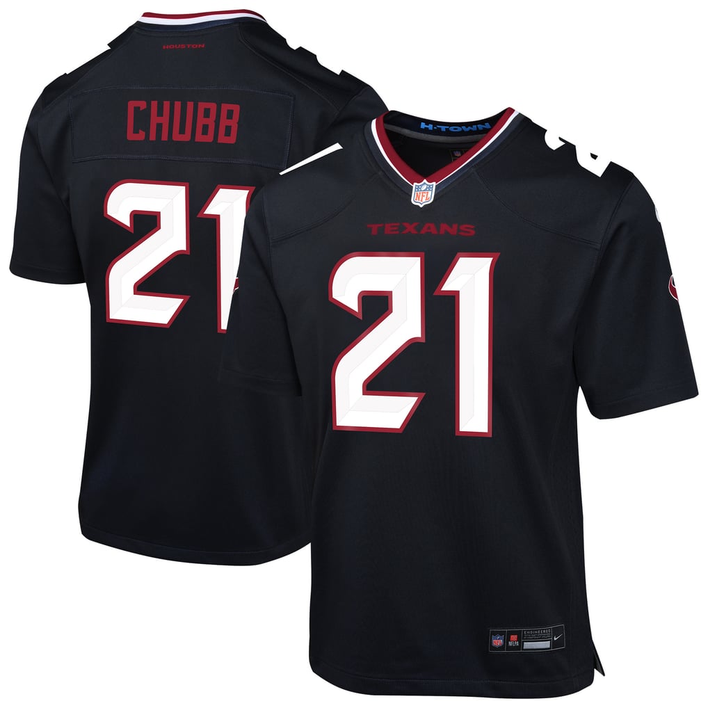 Youth Houston Texans Nick Chubb Navy Team Game Jersey