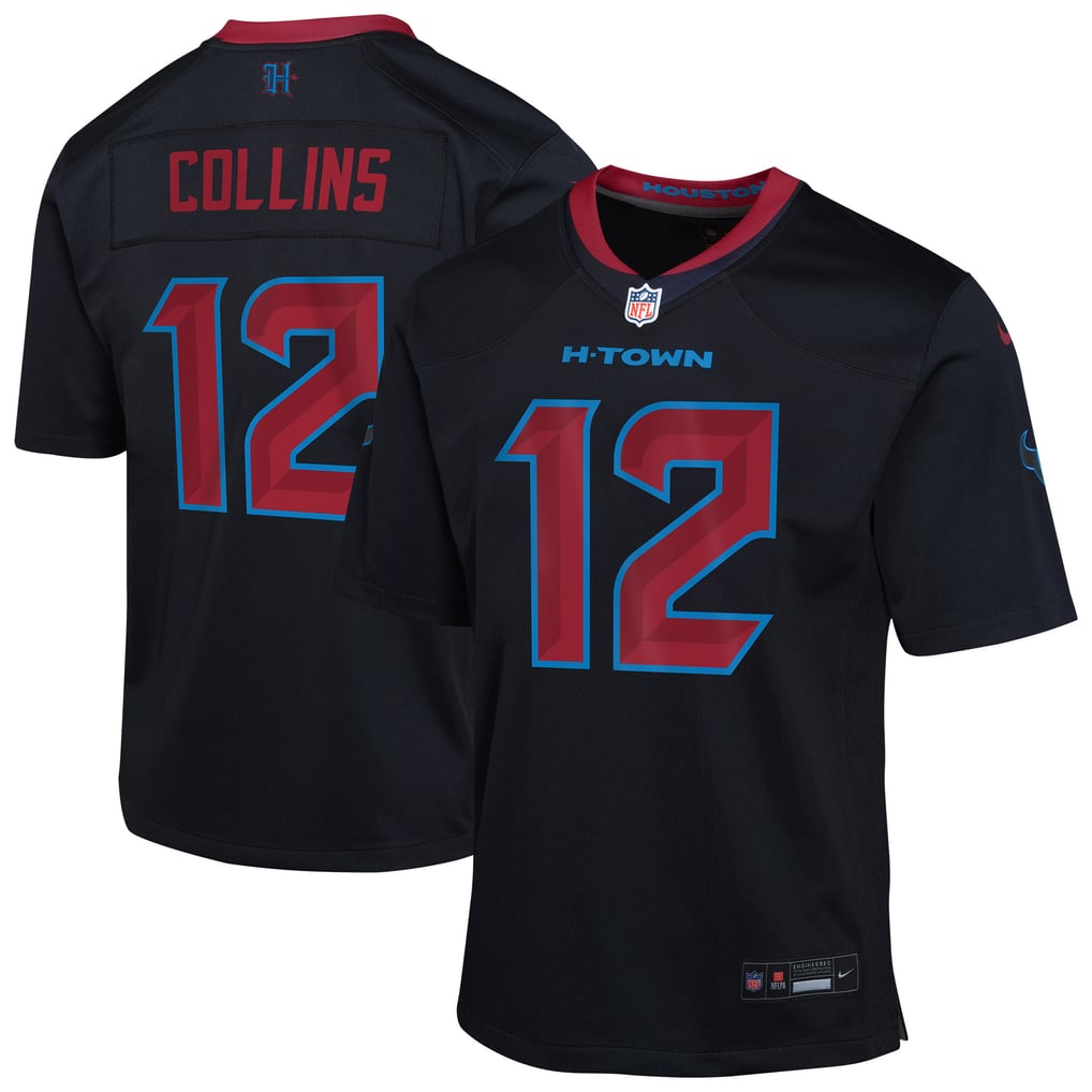 Youth Houston Texans Nico Collins Navy Alternate Game Jersey