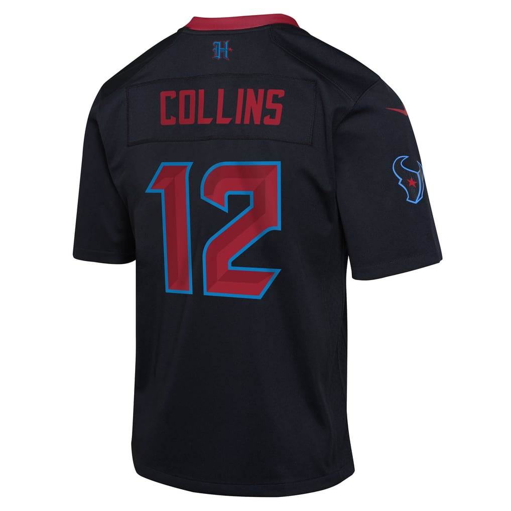 Youth Houston Texans Nico Collins Navy Alternate Game Jersey