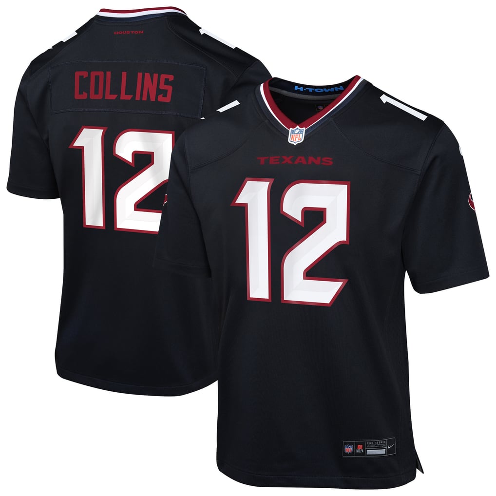 Youth Houston Texans Nico Collins Navy Team Game Jersey
