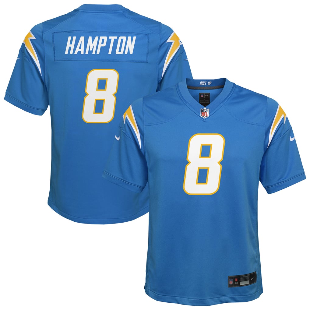 Youth Los Angeles Chargers Omarion Hampton Powder Blue Team Game Jersey
