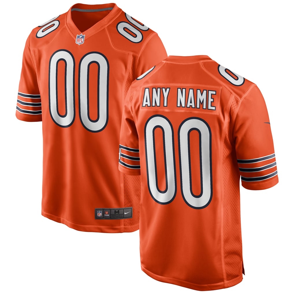 Youth Chicago Bears Orange Alternate Custom Game Jersey