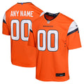 Youth Denver Broncos Orange Team Custom Game Jersey