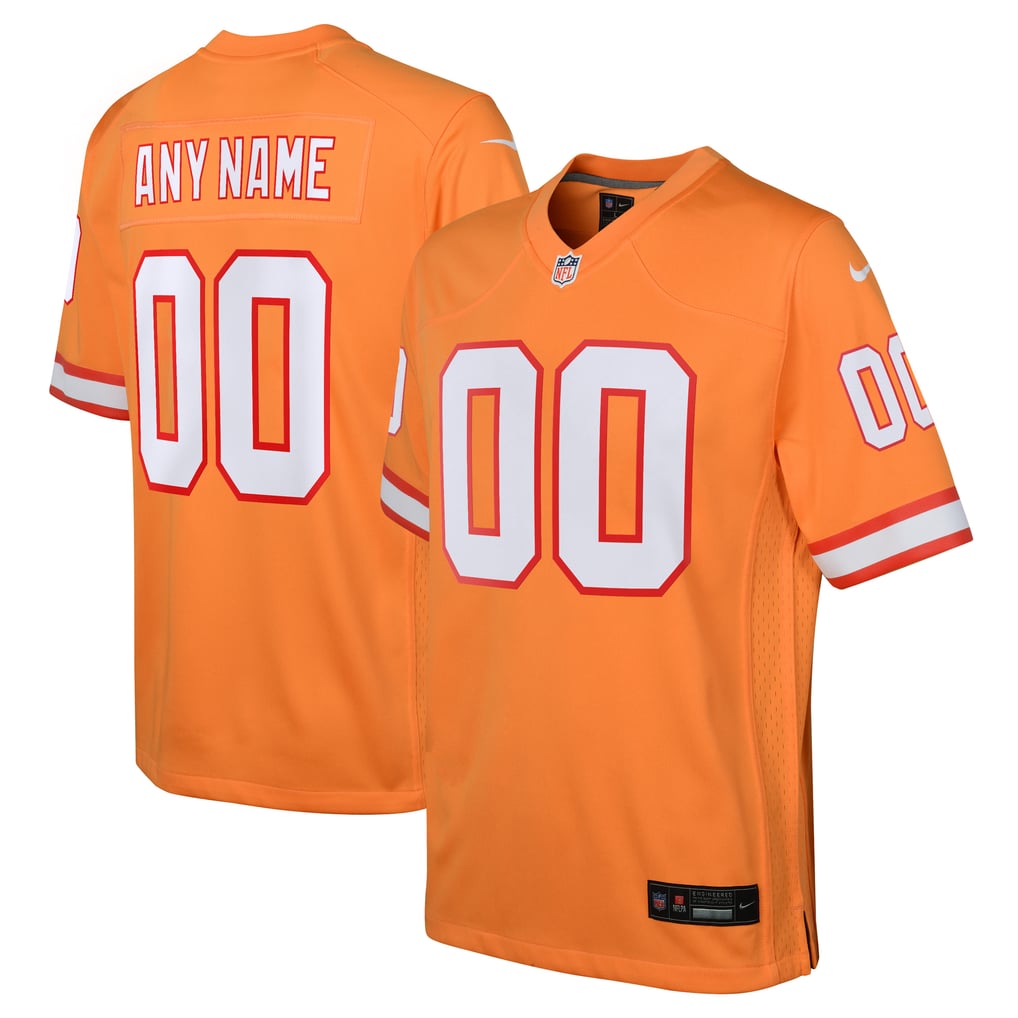 Youth Tampa Bay Buccaneers Orange Custom Throwback Game Jersey
