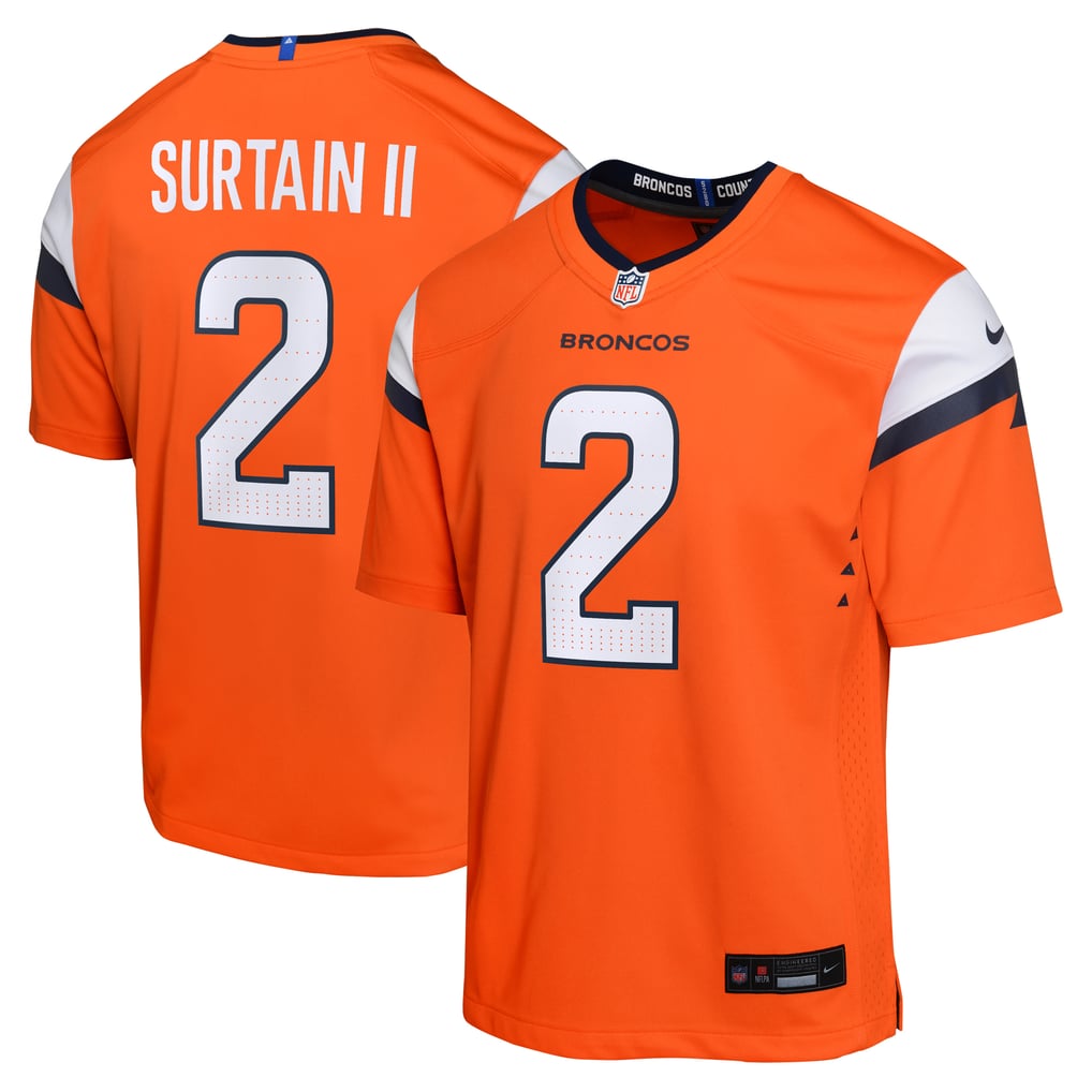 Youth Denver Broncos Patrick Surtain II Orange Game Jersey