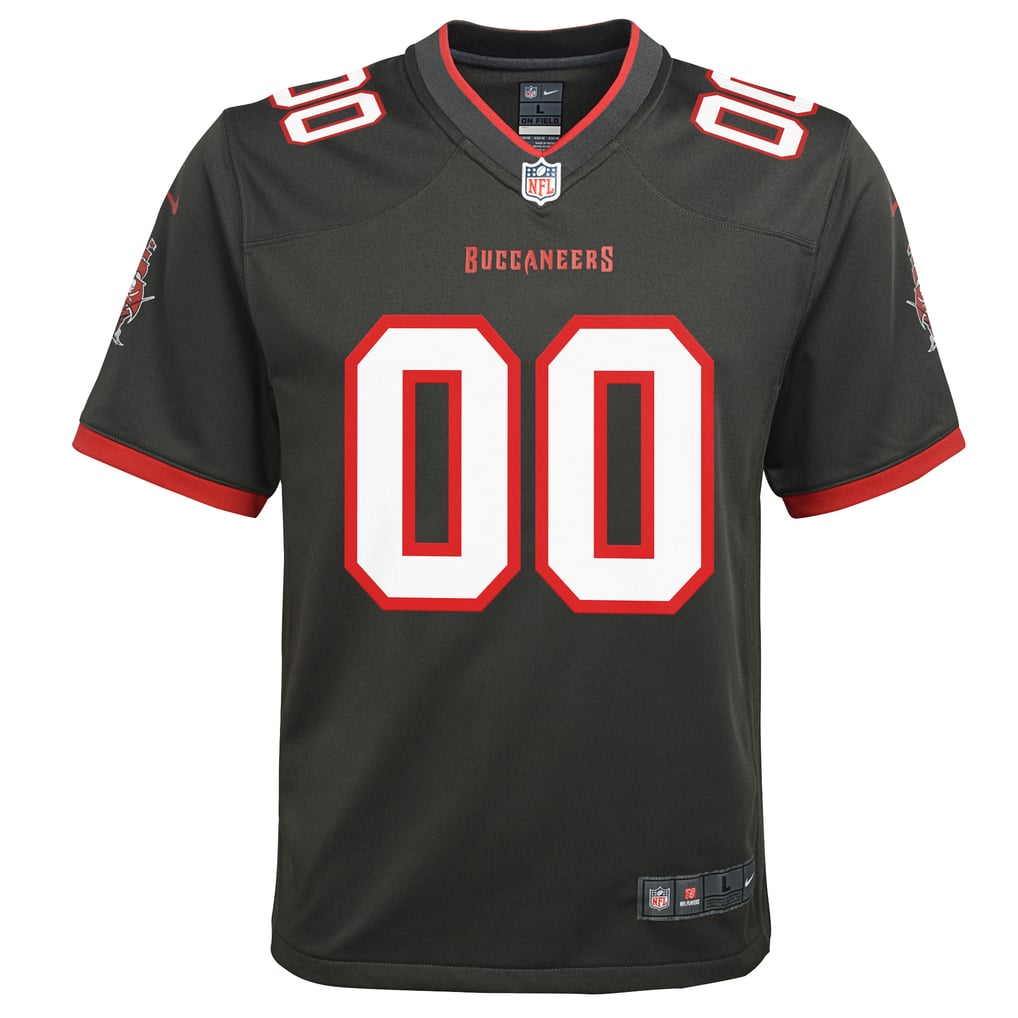 Youth Tampa Bay Buccaneers Pewter Alternate Custom Game Jersey