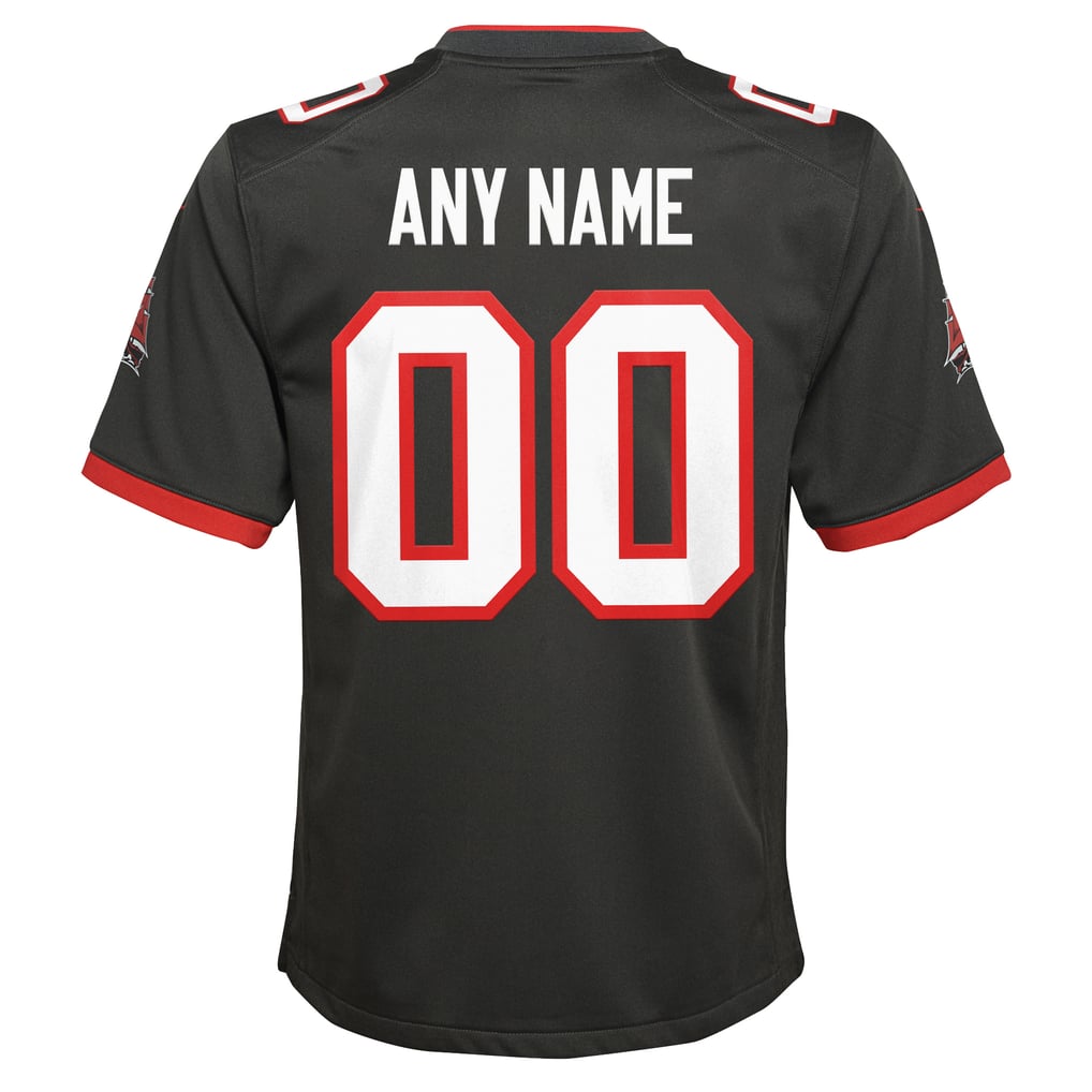 Youth Tampa Bay Buccaneers Pewter Alternate Custom Game Jersey