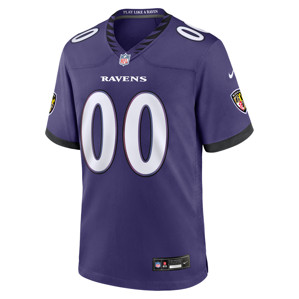 Youth Baltimore Ravens Purple Custom Game Jersey