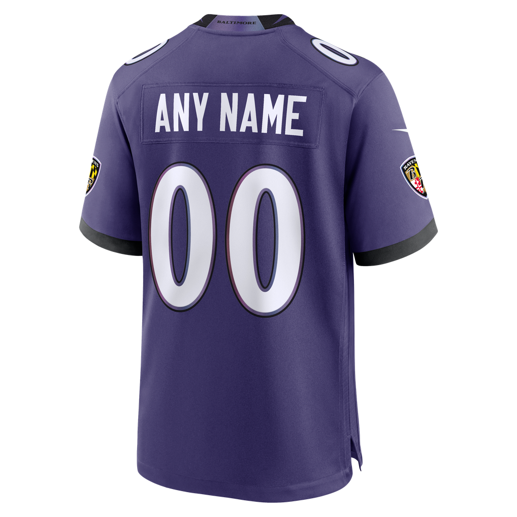 Youth Baltimore Ravens Purple Custom Game Jersey