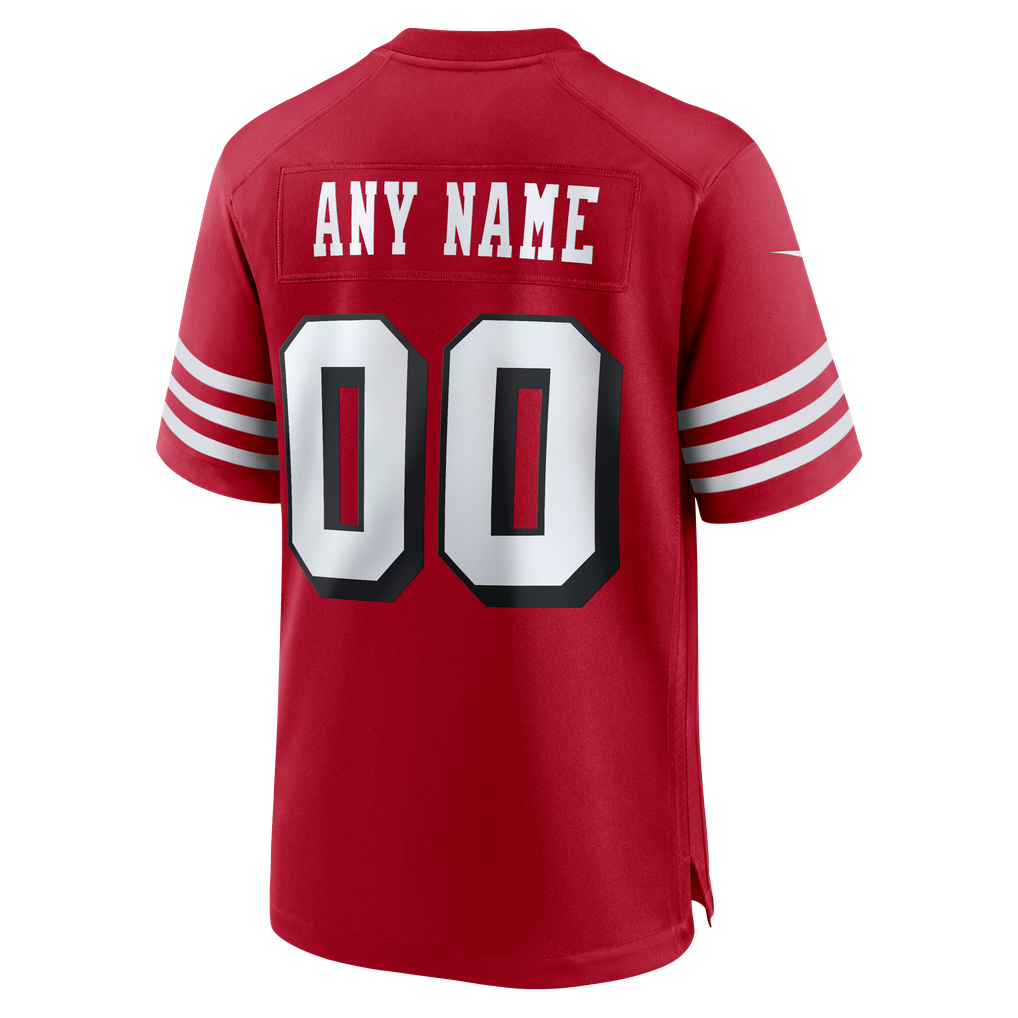 Youth San Francisco 49ers Red 80th Anniversary Alternate Custom Game Jersey