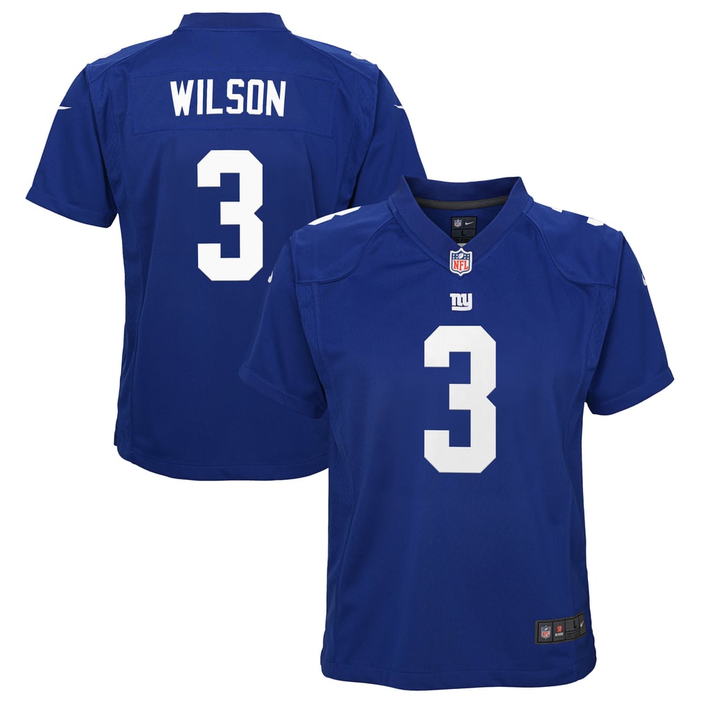 Youth New York Giants Russell Wilson Royal Game Jersey