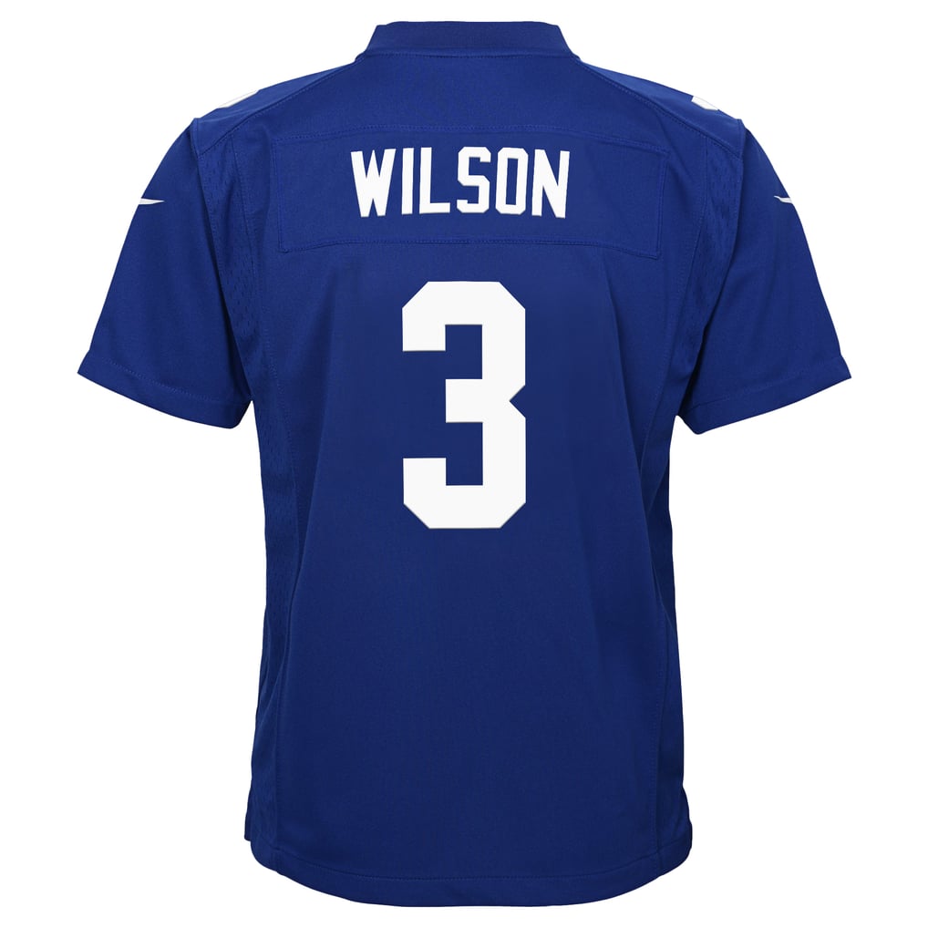 Youth New York Giants Russell Wilson Royal Game Jersey