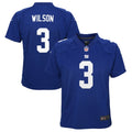 Youth New York Giants Russell Wilson Royal Game Jersey
