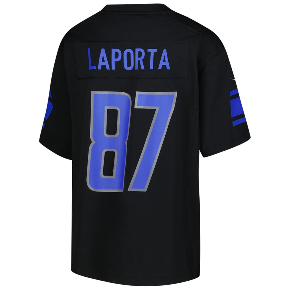 Youth Detroit Lions Sam LaPorta Black Game Jersey