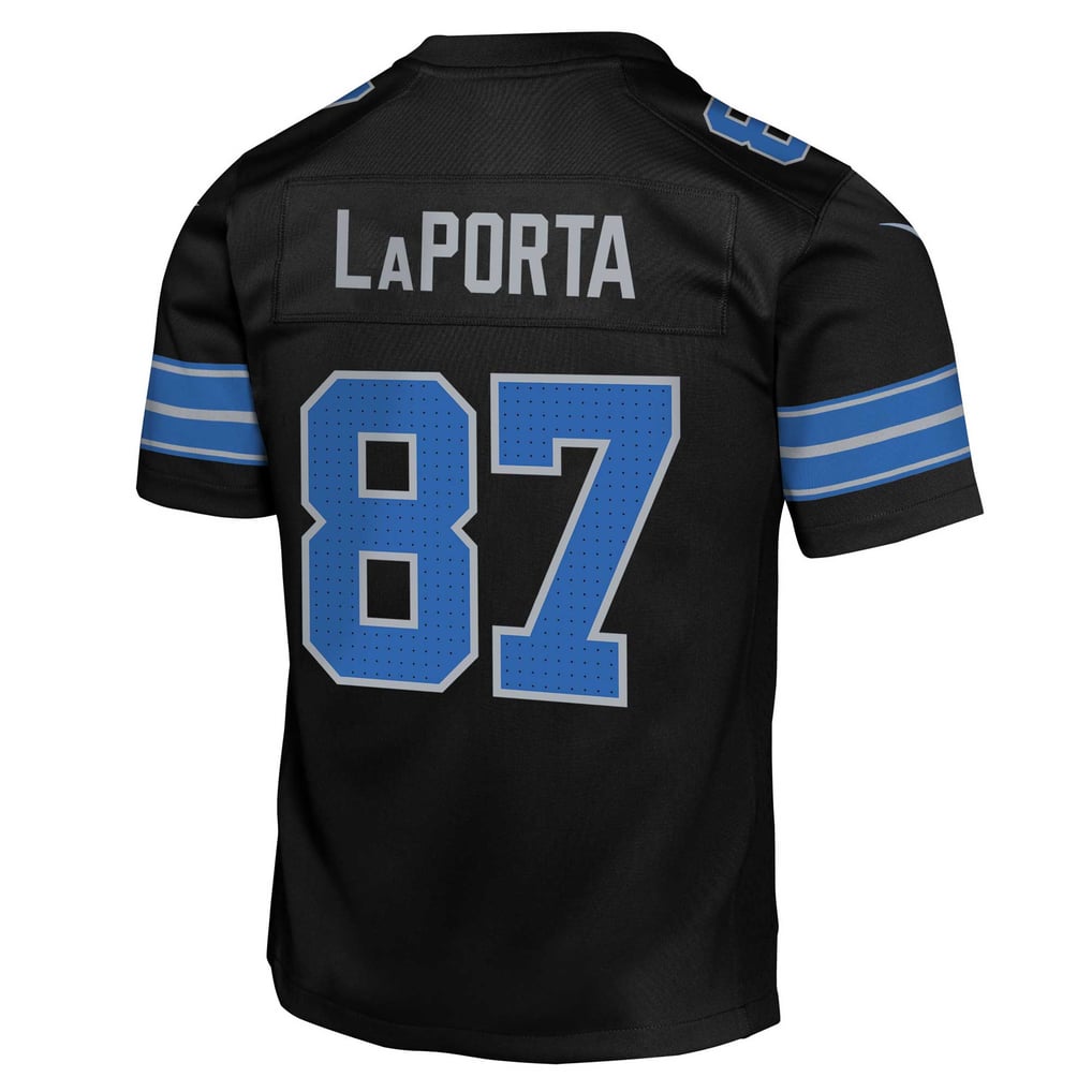 Youth Detroit Lions Sam LaPorta Black Game Jersey