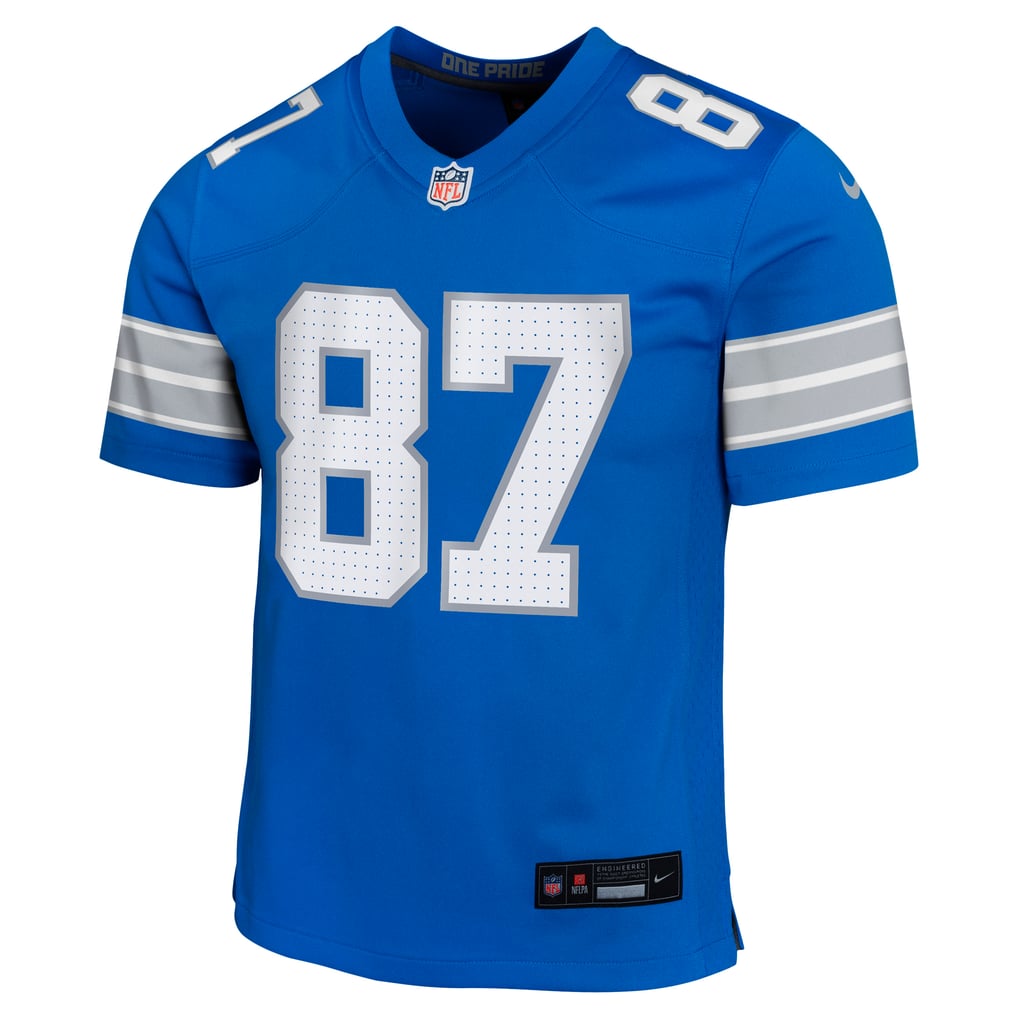Youth Detroit Lions Sam LaPorta Blue Game Jersey