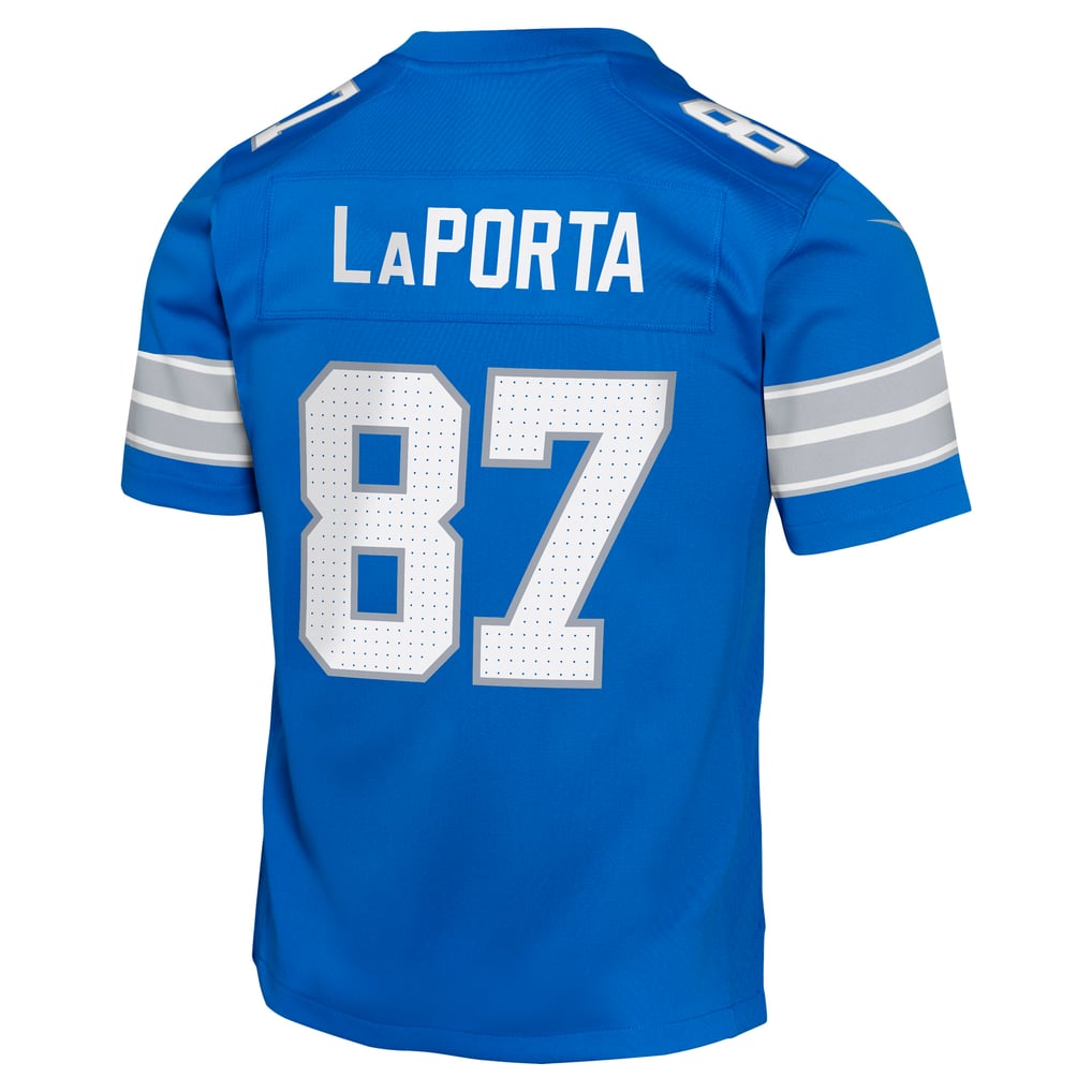 Youth Detroit Lions Sam LaPorta Blue Game Jersey