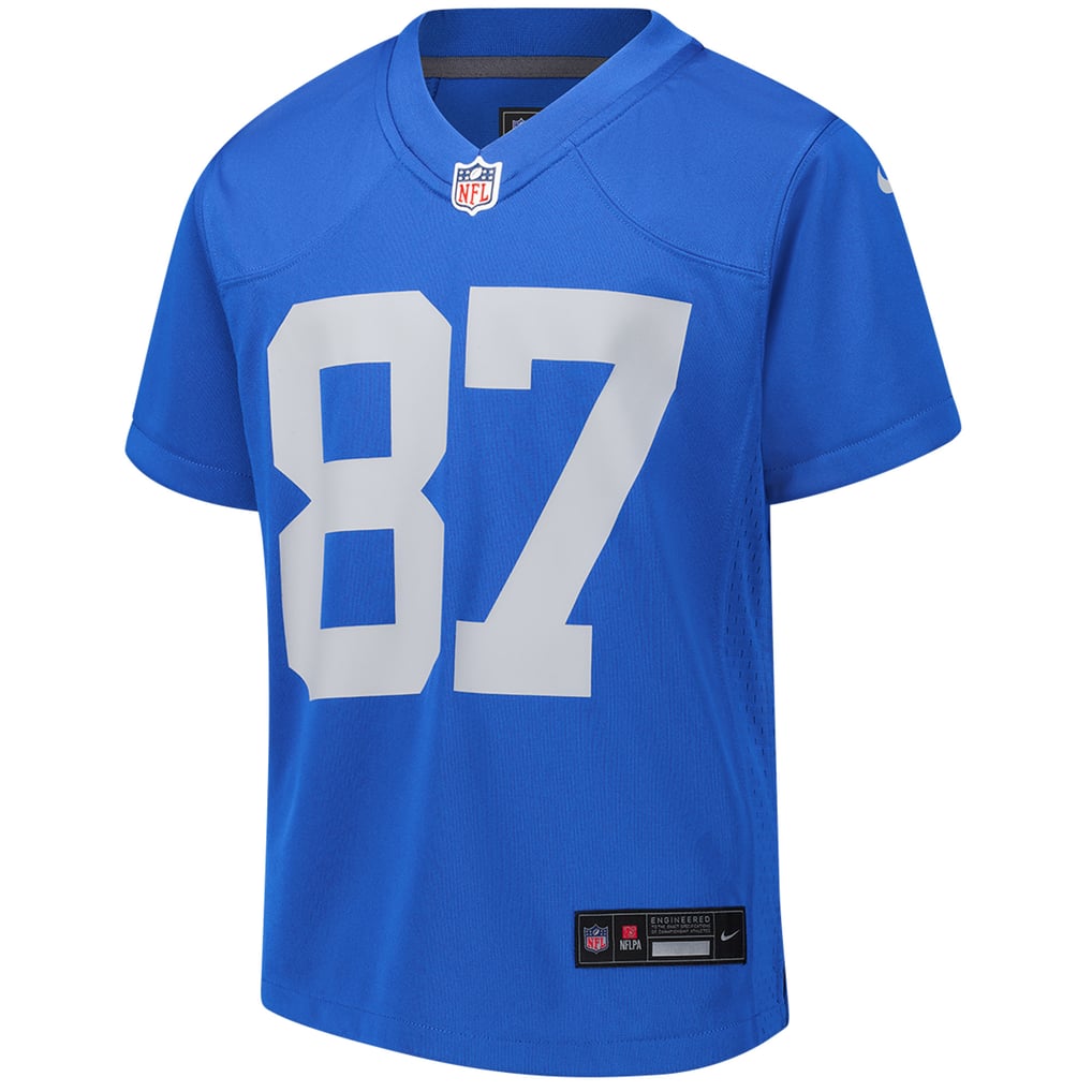 Youth Detroit Lions Sam LaPorta Blue Game Jersey