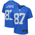 Youth Detroit Lions Sam LaPorta Blue Game Jersey