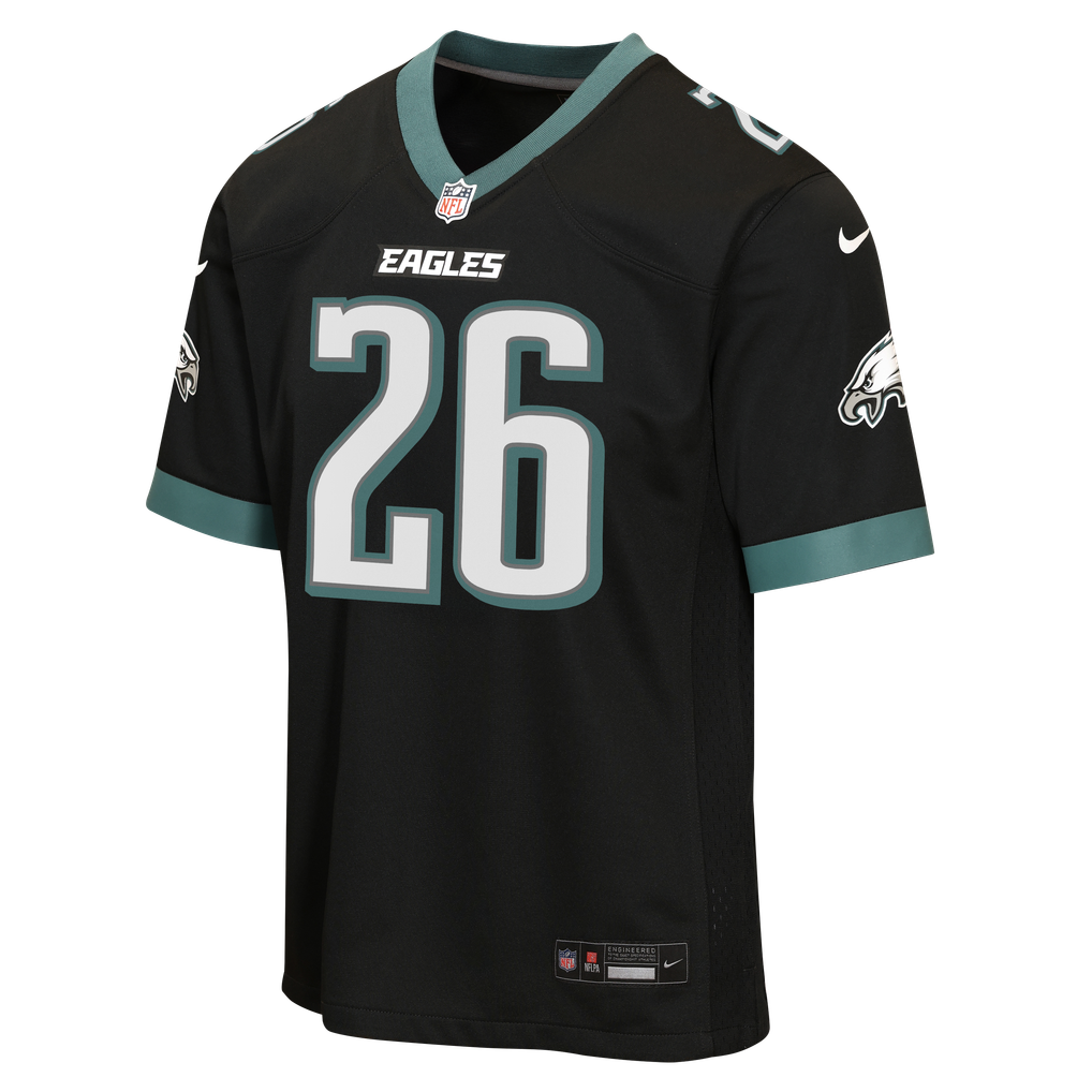 Youth Philadelphia Eagles Saquon Barkley Black Alternate Game Jersey