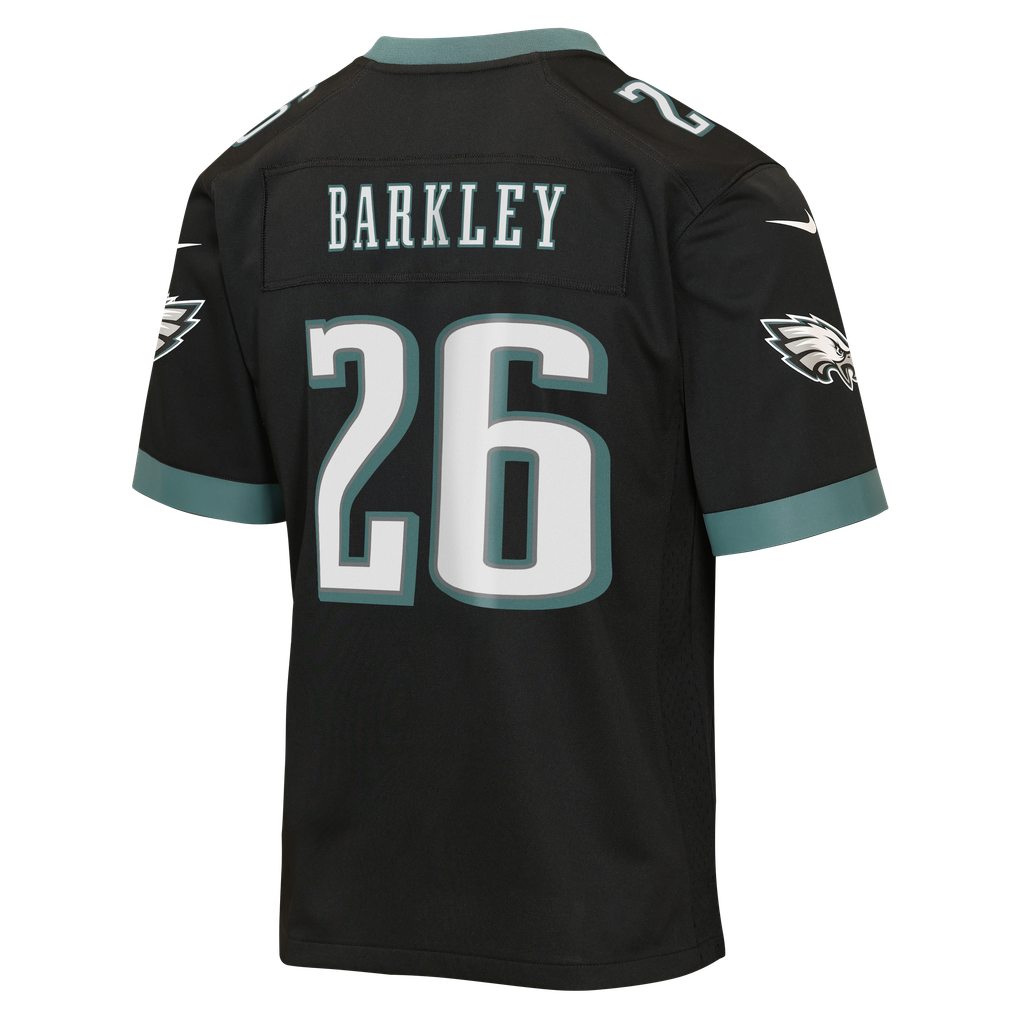 Youth Philadelphia Eagles Saquon Barkley Black Alternate Game Jersey