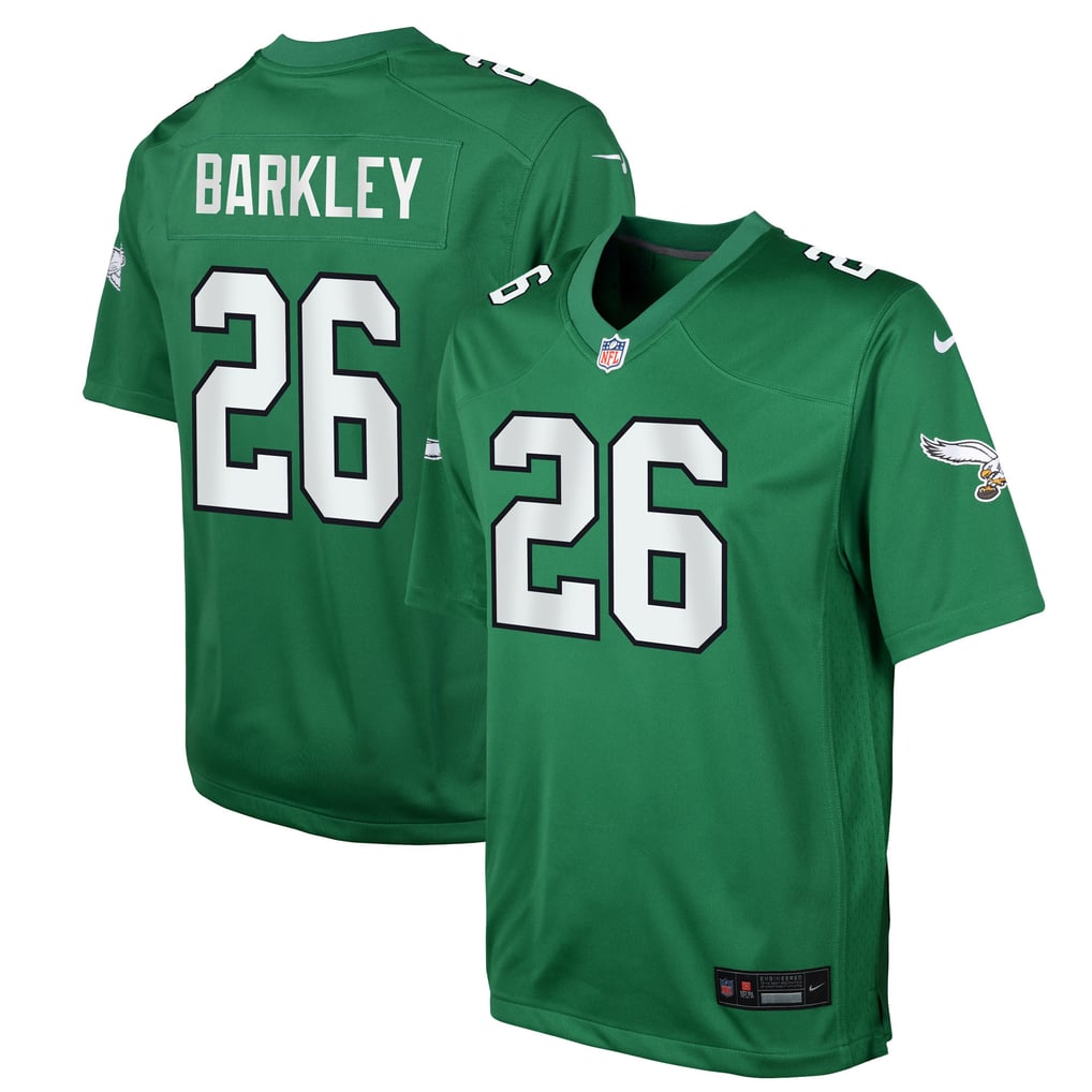 Youth Philadelphia Eagles Saquon Barkley Kelly Green Game Jersey