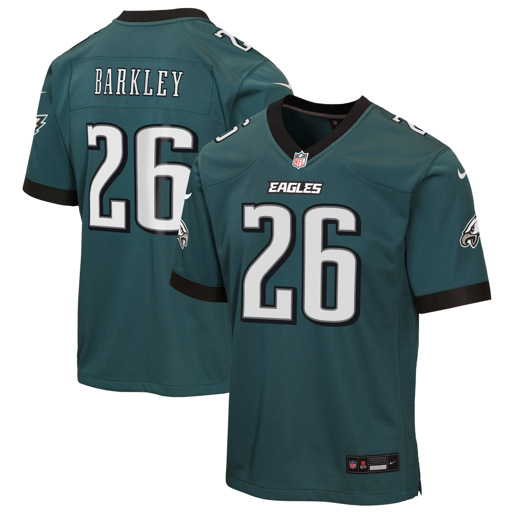 Youth Philadelphia Eagles Saquon Barkley Midnight Green Team Game Jersey