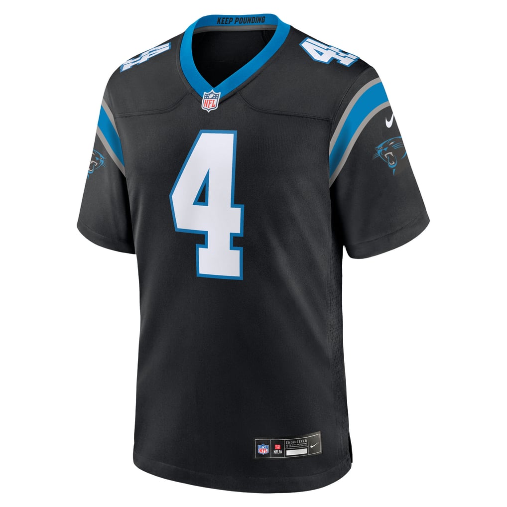 Youth Carolina Panthers Tetairoa McMillan Black Game Jersey