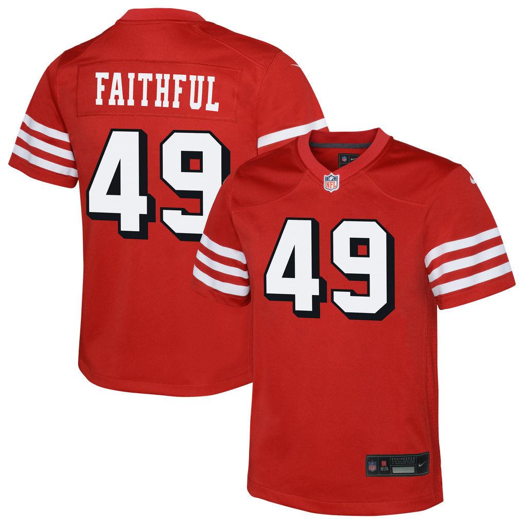 Youth San Francisco 49ers The Faithful Scarlet Alternate 2 Game Jersey