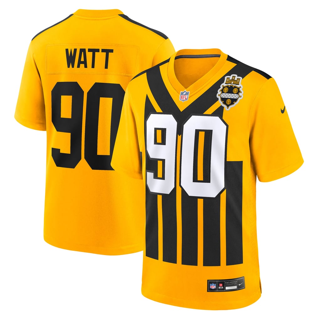 Youth Pittsburgh Steelers T.J. Watt Gold Alternate 1933 Throwback Game Jersey