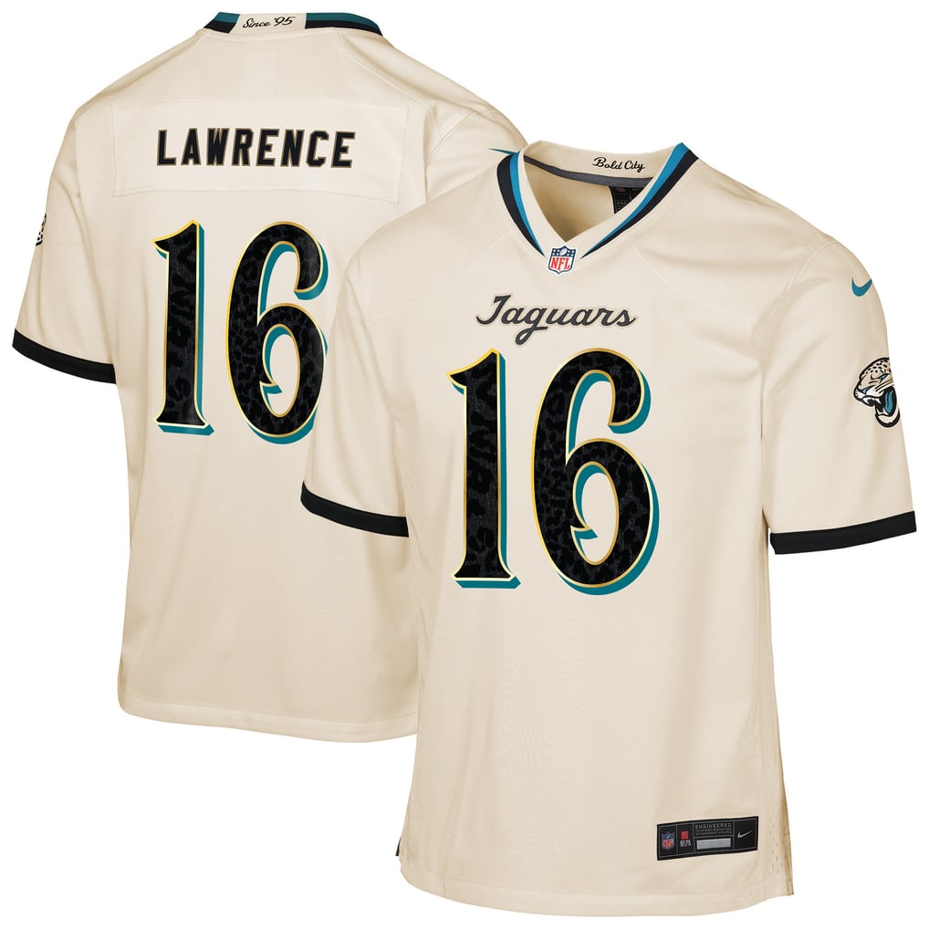 Youth Jacksonville Jaguars Trevor Lawrence Natural 2026 Rivalries Collection Game Jersey