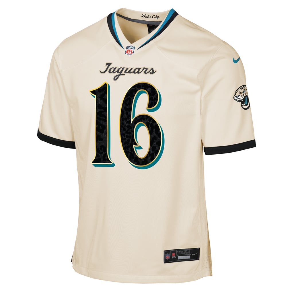 Youth Jacksonville Jaguars Trevor Lawrence Natural 2026 Rivalries Collection Game Jersey
