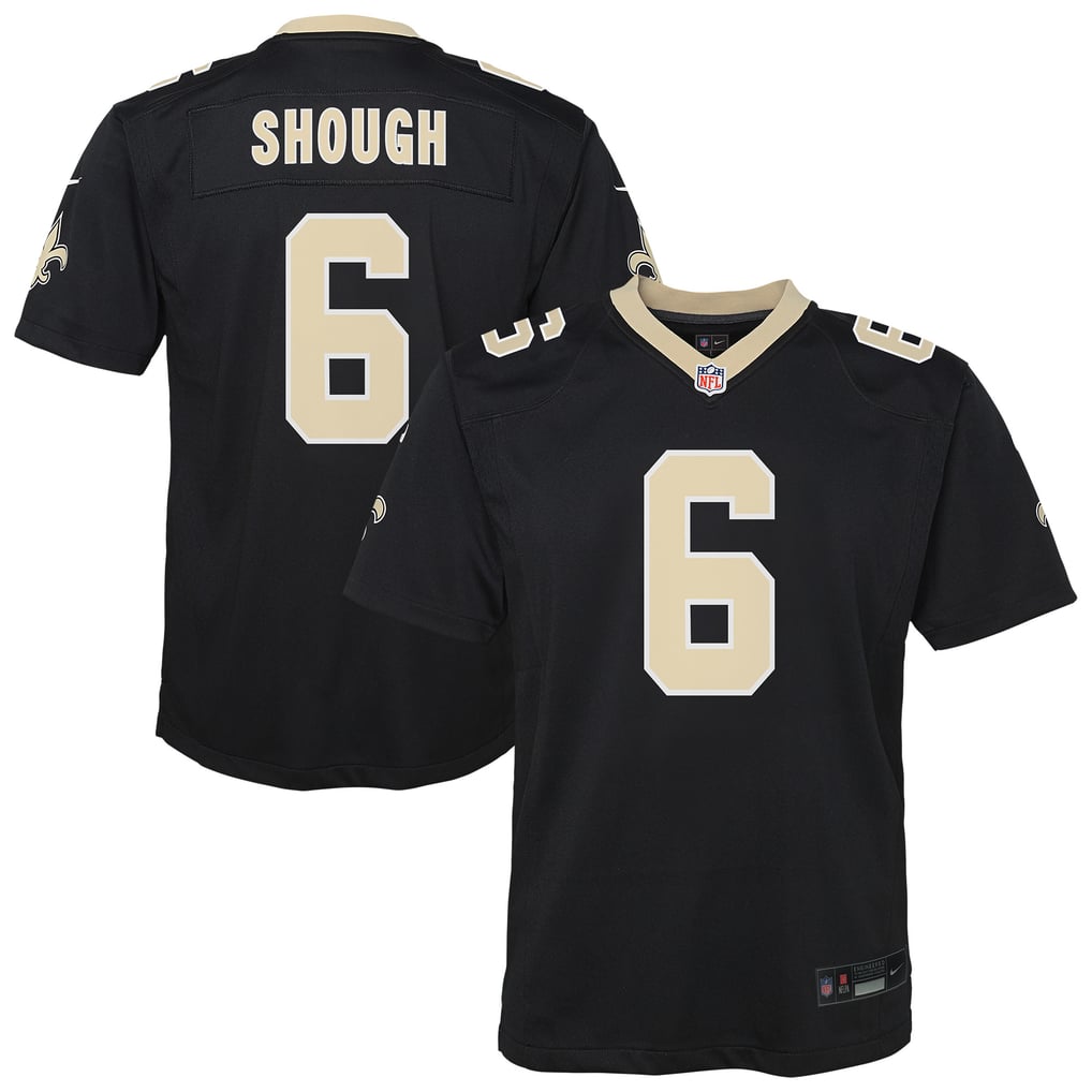 Youth New Orleans Saints Tyler Shough Black Team Game Jersey