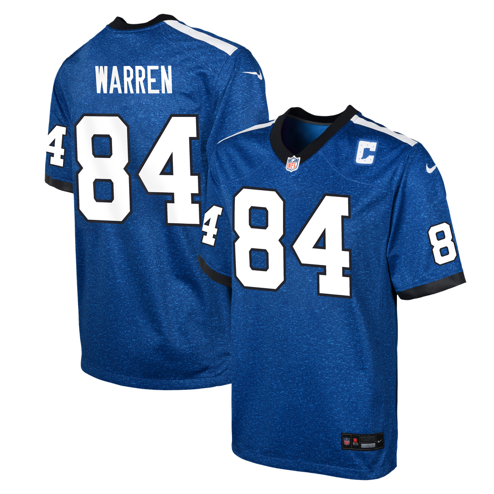 Youth Indianapolis Colts Tyler Warren Royal Alternate 2 Game Jersey