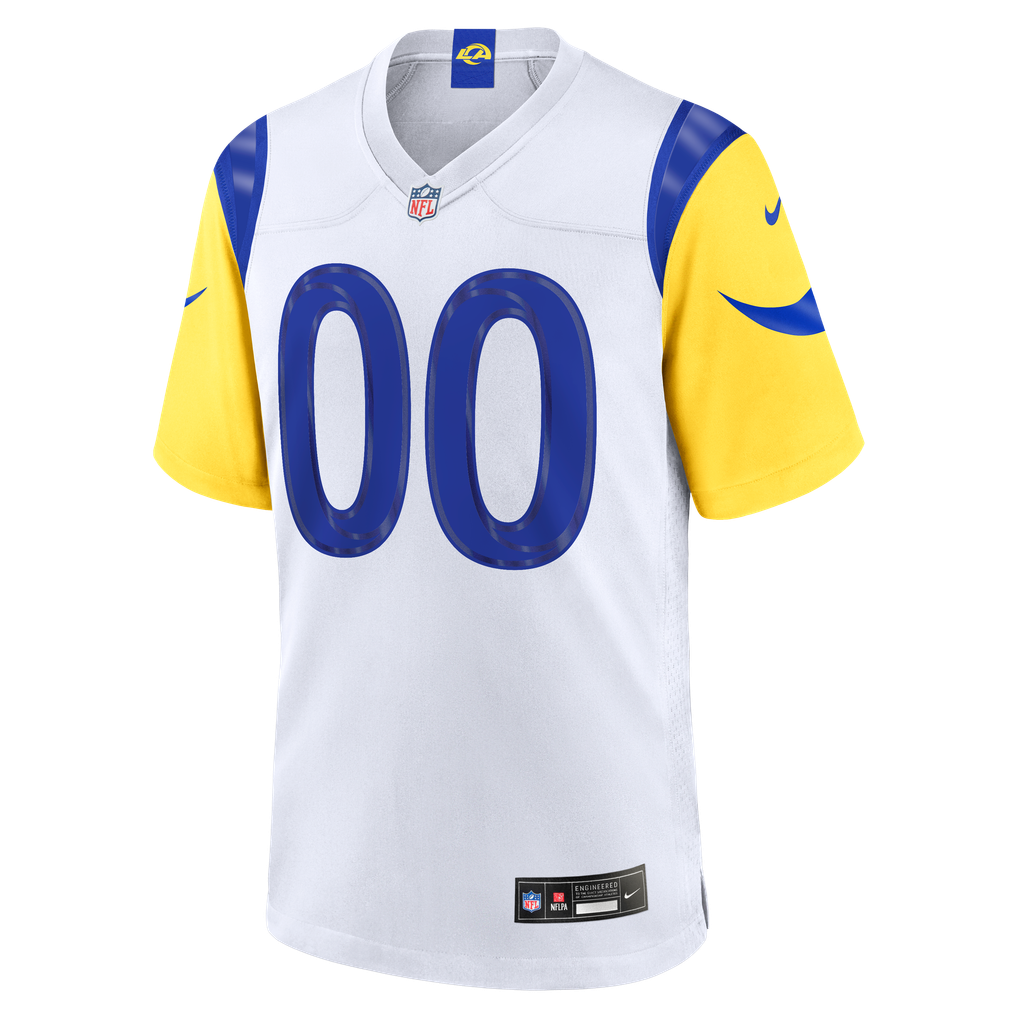Youth Los Angeles Rams White Custom Game Jersey