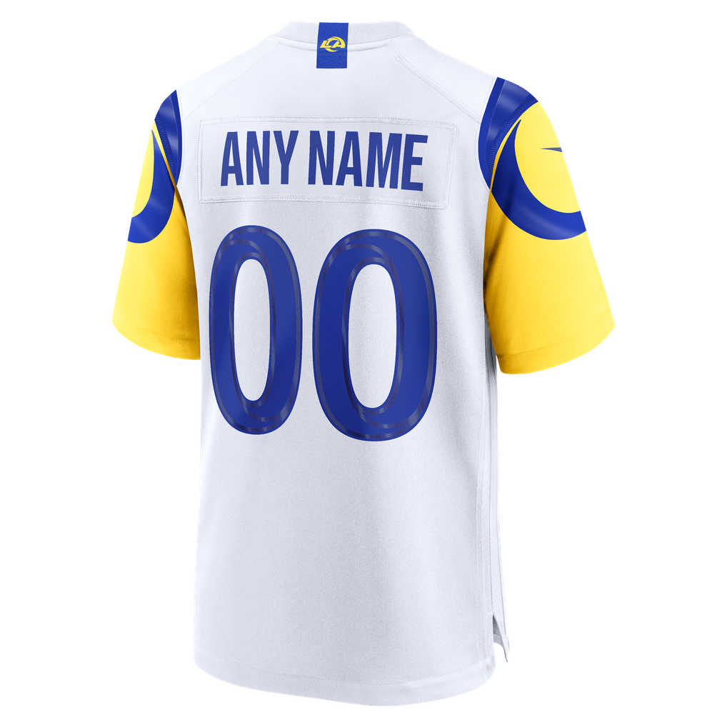 Youth Los Angeles Rams White Custom Game Jersey