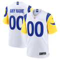 Youth Los Angeles Rams White Custom Game Jersey