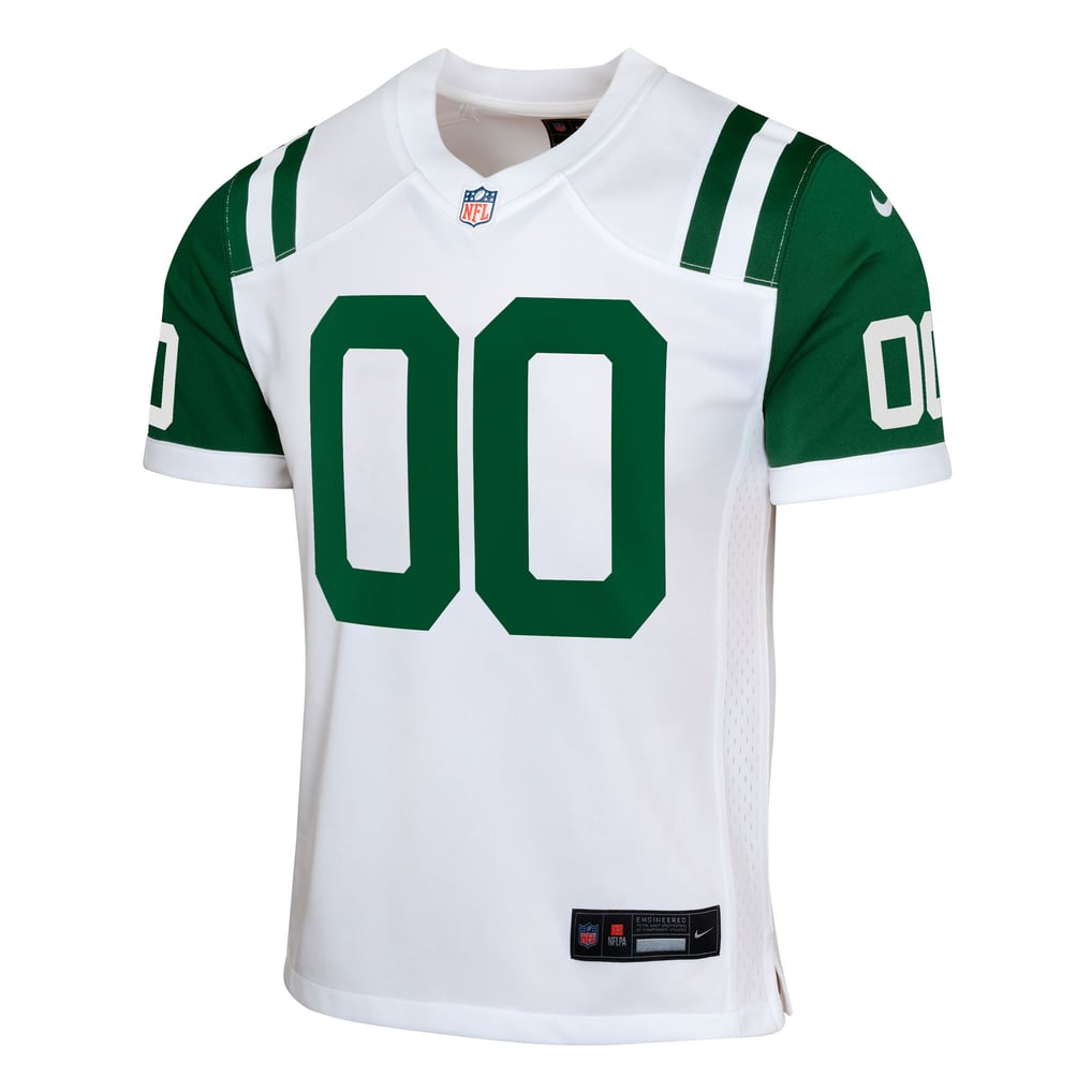 Youth New York Jets White Classic Alternate Custom Replica Jersey