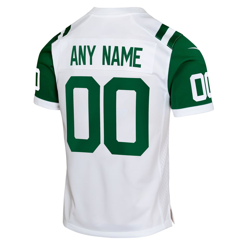 Youth New York Jets White Classic Alternate Custom Replica Jersey
