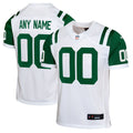 Youth New York Jets White Classic Alternate Custom Replica Jersey